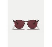 Ray-Ban - Rb4306 - Occhiali da sole irregolari bordeaux Havana a righe con lenti viola-Rosso L