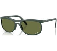 Ray - Ban Unisex RB4452CH 6016/2 Occhiali da sole Peek Verde Verde Squadrata Polarizzata