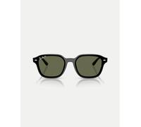 Ray-Ban - Rb4458d - Occhiali da sole squadrati neri con lenti verdi polarizzate-Nero XL