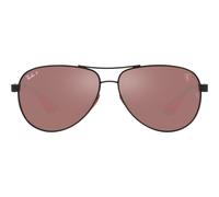 Ray-ban Rb8331m Occhiali Da Sole Unisex Nero Pilot Viola 61mm Polarizzato