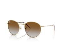 Ray-Ban Rbr0103s - Occhiali da sole rotondi, invertiti, oro/marrone chiaro, sfumato, 55 mm