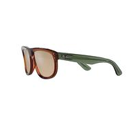 Ray-Ban Rbr0501s Boyfriend Reverse, Occhiali Unisex-Adulto, Trasparente, Marrone Chiaro/Marrone Scuro, Specchio, Oro Pallido, 56 mm