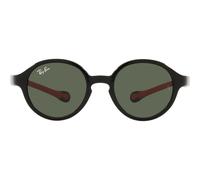 Ray-ban Rj 9075s Junior Occhiali Da Sole Unisex Nero Rotondo Verde 37mm