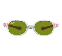 Ray-ban Rj 9187s Junior Occhiali Da Sole Bambino Trasparente Geometrico Verde 39mm