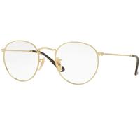 Ray - Ban Unisex RX3447V ROUND METAL 2500 Montature da vista Metallo Oro Trasparente Rotonda Normale
