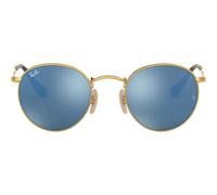 Ray-ban Round Metal Rb 3447n Sunglasses Unisex Oro Rotondo Blue 50mm