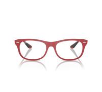 Ray-Ban Rx3732v - Montatura quadrata per occhiali da prescrizione, Occhiali da demo rosso/opaco/demo, 55 mm