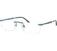 Ray - Ban Unisex Ray - Ban RX3768V 3203 Montature da vista Metallo Blu Trasparente Geometrica Normale