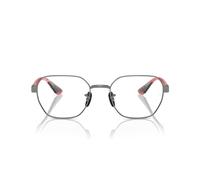 Ray-Ban Rx5430 Bernard - Occhiali esagonali per occhiali da prescrizione, Gunmetal/rosso/obiettivo demo, 54 mm