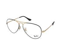 Ray - Ban Unisex RX6489 AVIATOR 3175 Montature da vista Metallo Nero Trasparente Pilot Normale