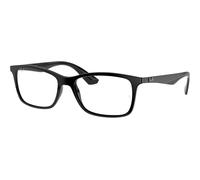 Ray - Ban Unisex Ray - Ban RX7047 2000 Montature da vista Iniettato Nero Trasparente Squadrata Normale