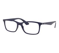 Ray - Ban Unisex Ray - Ban RX7047 8100 Montature da vista Iniettato Blu Trasparente Squadrata Normale