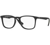 Ray - Ban Unisex Ray - Ban RX7074 5364 Montature da vista Iniettato Nero Trasparente Squadrata Normale