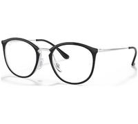 Ray - Ban Donna RX7140 5852 Montature da vista Iniettato Nero Trasparente Pantos Normale