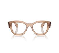 Ray-Ban Rx7238 Alice Montatura Rettangolare per Occhiali da Prescrizione, Vetro demo trasparente marrone chiaro, 52 mm