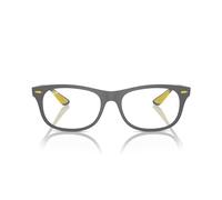 Ray-Ban Rx7238f Alice Low Bridge Fit Square Prescription montatura per occhiali, Grigio opaco/bicchieri demo, 52 mm