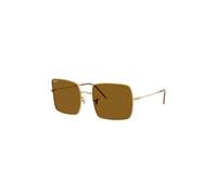 Ray-Ban - Occhiali da sole squadrati color oro arista con lenti marroni polarizzate XL