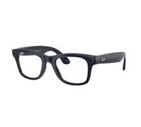 Ray - Ban Unisex Meta RW4012 Wayfarer 6628MF Occhiali da sole Iniettato Blu Trasparente Squadrata Transitions Fotocromatico