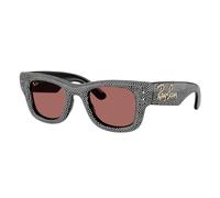 Ray - Ban Unisex Ray - Ban A$AP Rocky RB4940BP WAYFARER PUFFER 686585 Occhiali da sole Nylon Nero Viola Squadrata Normale