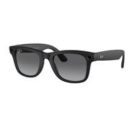 Ray - Ban Unisex Meta RW4008 Wayfarer 601ST3 Occhiali da sole Iniettato Nero Grigio Squadrata Polarizzata Sfumato