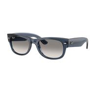 Ray - Ban Unisex Ray - Ban RB0832S MEGA WAYFARER II 684532 Occhiali da sole Acetato Blu Grigio Squadrata Normale Sfumato