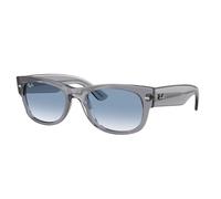 Ray - Ban Unisex Ray - Ban RB0832S MEGA WAYFARER II 68463F Occhiali da sole Acetato Grigio Blu Squadrata Normale Sfumato