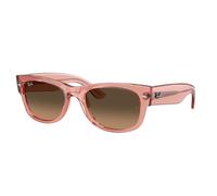 Ray - Ban Unisex Ray - Ban RB0832S MEGA WAYFARER II 684843 Occhiali da sole Acetato Rosa Marrone Squadrata Normale Sfumato