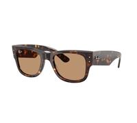 Ray - Ban Unisex Ray - Ban RB0840S MEGA WAYFARER 902/53 Occhiali da sole Acetato Tartaruga Marrone Squadrata Normale