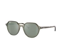 Ray - Ban Unisex Ray - Ban RB2195 66355C Occhiali da sole Plastica Verde Trasparente Argento Squadrata Specchiato