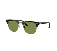 Ray - Ban Unisex Ray - Ban RB3016 CLUBMASTER 601S4E Occhiali da sole Acetato Nero Verde Squadrata Normale