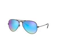 Ray - Ban Unisex Ray - Ban RB3025 AVIATOR 002/4O Occhiali da sole Metallo Nero Blu Pilot Normale