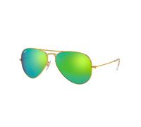 Ray - Ban Unisex Ray - Ban RB3025 AVIATOR 112/19 Occhiali da sole Metallo Oro Verde Pilot Normale