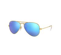 Ray - Ban Unisex Ray - Ban RB3025 AVIATOR 112/4L Occhiali da sole Metallo Oro Blu Pilot Polarizzata