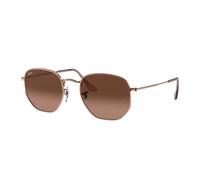 Ray - Ban Unisex Ray - Ban RB3548N HEXAGONAL 9069A5 Occhiali da sole Metallo Bronzo Marrone Geometrica Normale Sfumato