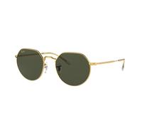 Ray - Ban Unisex Ray - Ban RB3565 JACK 919631 Occhiali da sole Metallo Oro Verde Geometrica Normale
