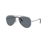 Ray - Ban Unisex Ray - Ban RB3625 NEW AVIATOR 003/R5 Occhiali da sole Metallo Argento Blu Pilot Normale