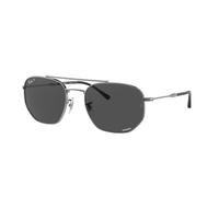 Ray - Ban Unisex Ray - Ban RB3707 004/K8 Occhiali da sole Metallo Grigio Grigio Geometrica Polarizzata