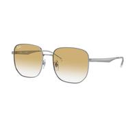 Ray - Ban Unisex Ray - Ban RB3713D 003/2Q Occhiali da sole Metallo Argento Giallo Geometrica Normale Sfumato