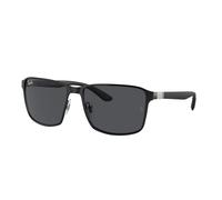 Ray - Ban Unisex Ray - Ban RB3721 186/87 Occhiali da sole Metallo Nero Grigio Squadrata Normale