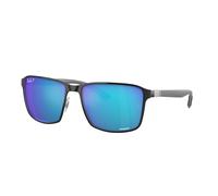 Ray - Ban Unisex Ray - Ban RB3721CH 9144A1 Occhiali da sole Metallo Nero Blu Squadrata Polarizzata Specchiato