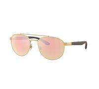 Ray - Ban Unisex Ray - Ban RB3736CH 001/I0 Occhiali da sole Metallo Oro Geometrica Polarizzata Specchiato