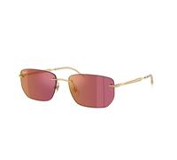 Ray - Ban Unisex Ray - Ban RB3768 001/D0 Occhiali da sole Metallo Oro Viola Geometrica Specchiate