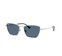 Ray-Ban Occhiali da sole unisex NOWNESS Full Rim, Argento - Blu Scuro, 53 mm
