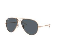 Ray - Ban Unisex Ray - Ban RB3825 OLD AVIATOR 9202R5 Occhiali da sole Metallo Oro Blu Pilot Normale Antiriflesso