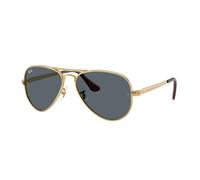 Ray - Ban Unisex Ray - Ban RB3925 AVIATOR MAX 001/R5 Occhiali da sole Metallo Oro Blu Pilot Normale