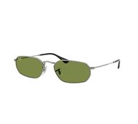 Ray - Ban Unisex Ray - Ban RB3947 004/4E Occhiali da sole Metallo Grigio Verde Geometrica Normale