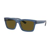 Ray - Ban Unisex Ray - Ban RB4396 WARREN 668073 Occhiali da sole Acetato Blu Marrone Squadrata Normale