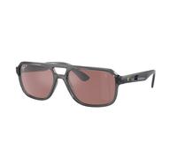 Ray - Ban Unisex Ray - Ban RB4414M F691H2 Occhiali da sole Nylon Grigio Viola Geometrica Polarizzata Specchiato