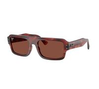 Ray - Ban Unisex Ray - Ban RB4454 FLACKO 1452C5 Occhiali da sole Acetato Rosso Rosso Squadrata Normale