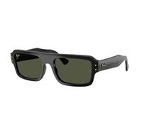 Ray - Ban Unisex Ray - Ban RB4454 FLACKO 667731 Occhiali da sole Acetato Nero Verde Squadrata Normale